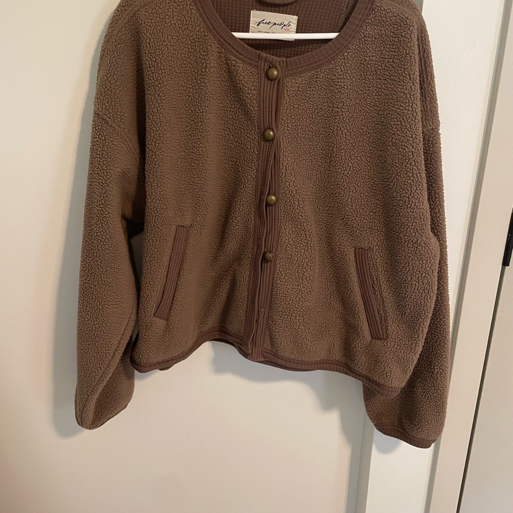 Free People Fleece Cardigan